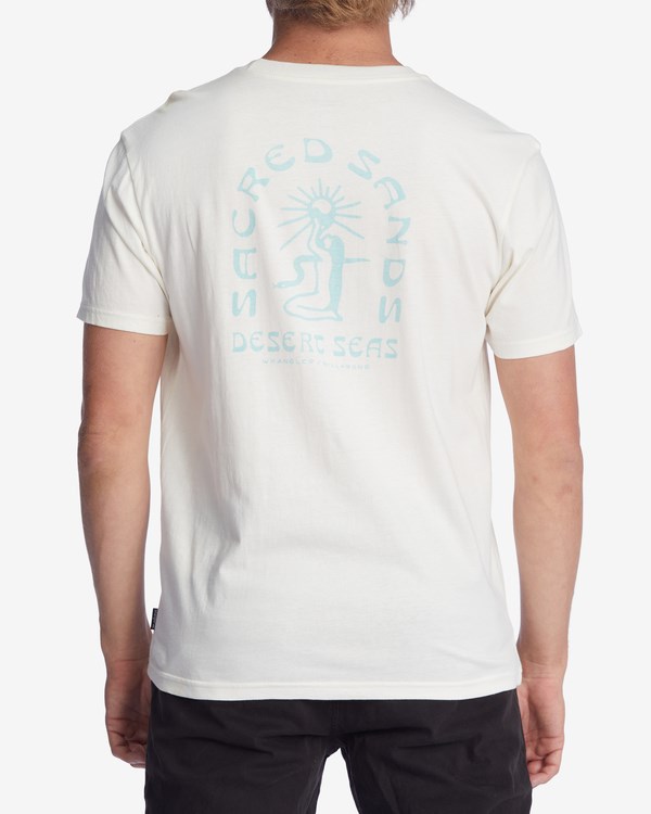 Billabong Wrangler Sacred Sands Organic Corta Sleeve T-Shirt Blancas | EBGDSA821