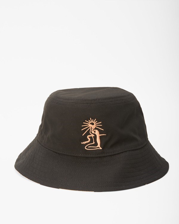 Billabong Wrangler Sacred Sun Reversible Bucket Hat Negras | GSLYUP278