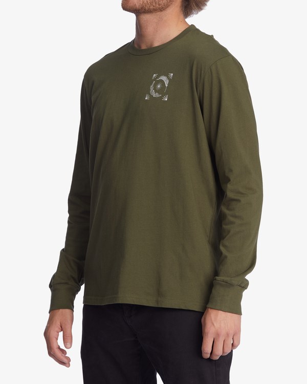 Billabong Wrangler Sands Of Time Organic Long Sleeve T-Shirt Military | ALXEMF569