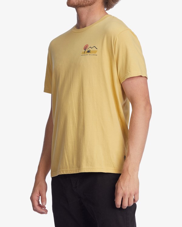 Billabong Wrangler Solstice Organic Corta Sleeve T-Shirt Straw | JXHIEA375