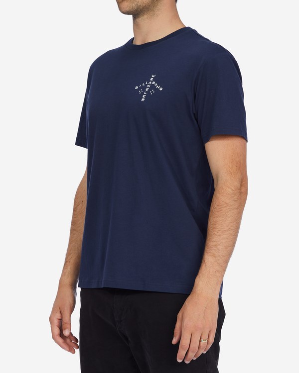 Billabong Wrangler Trading Post Organic Corta Sleeve T-Shirt Night | CUIHEK423