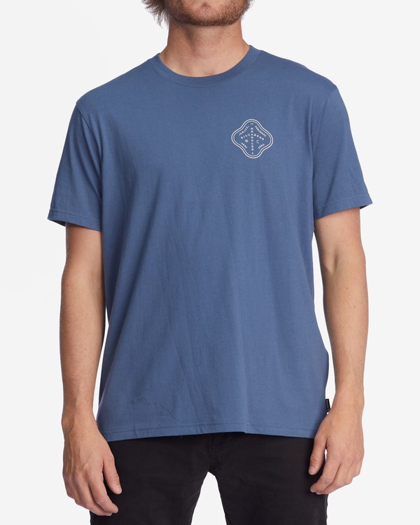 Billabong Wrangler Vast And Free Organic Corta Sleeve T-Shirt Eclipse | VKXFEH408