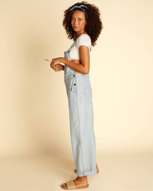 Billabong Wrangler Well Suited Denim Overalls Azules | WECKYJ839