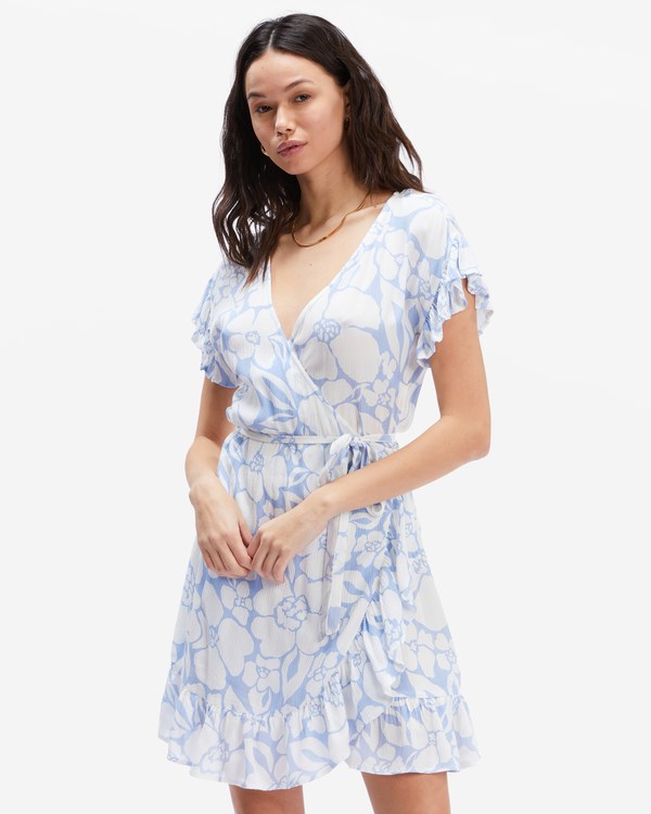 Billabong Wrap And Roll Woven Vestido Rain Drop | YEPXHF823