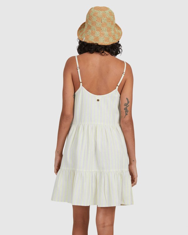 Billabong Zesty Mini Vestido Limón | JDBQMT497